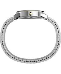 Timex Men's Easy Reader 35mm Watch – Gold-Tone Case White Dial with Gold-Tone Tapered Expansion Band - Two-Tone