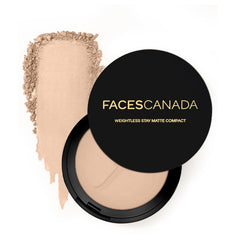 FACESCANADA Weightless Stay Matte Compact Vitamin E & Shea Butter, Spf-20 Ivory 01, 9 g