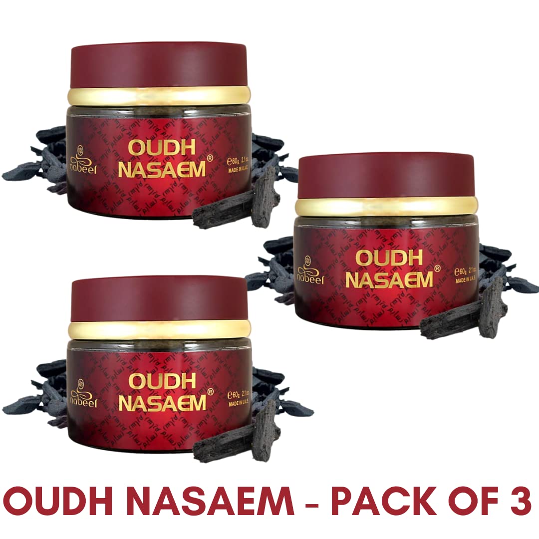 Nabeel Perfumes Oudh Nasaem Incense (60g) - Pack of 4