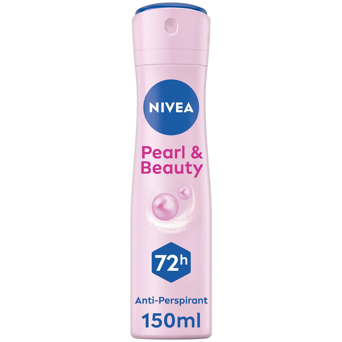NIVEA Pearl & Beauty Antiperspirant Deodorant Spray for Women, Soft & Smooth, 48H Active Protection, 0% Alcohol, with Pearl Extract and Avocado Oil, 150ml