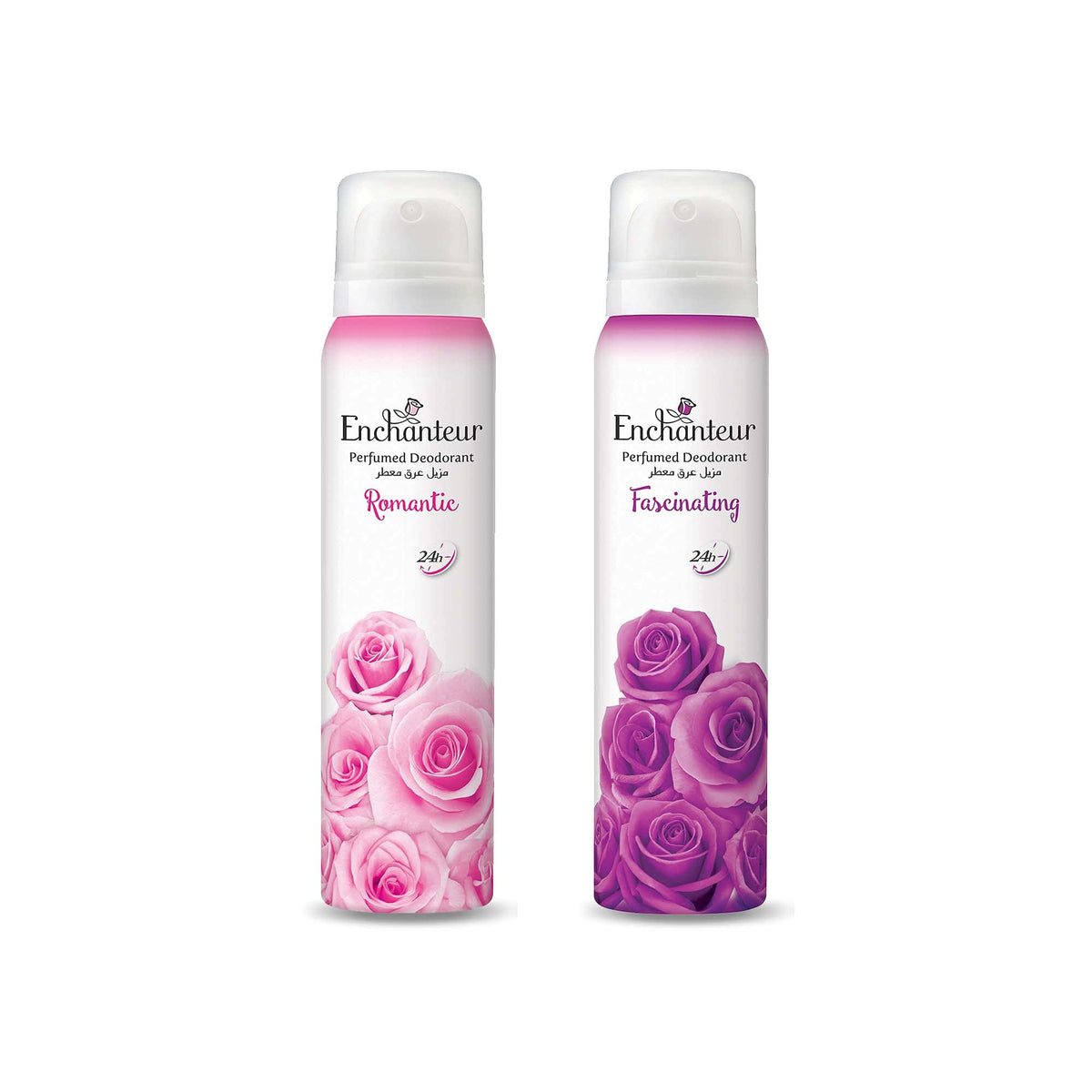 Enchanteur Perfumed Deo (2 X 150 ml), Romantic + Rose Oud Amour