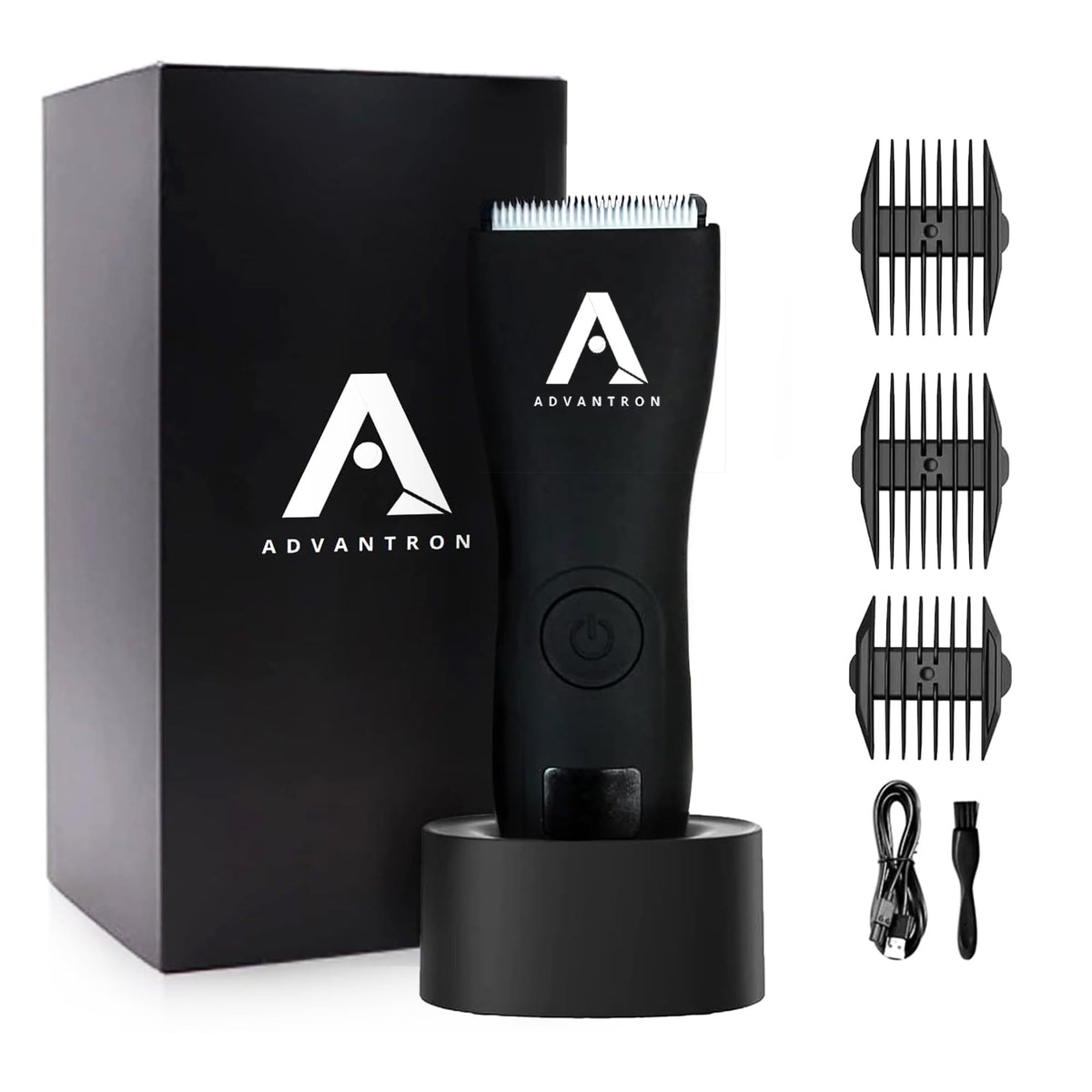 Advantron Waterproof Cordless Trimmer & Shaver for Men | Beard, Hair Trimmer & Clipper, Body Hair Removal, Private Area Grooming, Electric Shaver, & Best Grooming Kit for Men