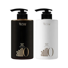 ANILLO Dark Beer Biome Hair Care Set – Vegan Anti-Hair Loss Shampoo & Repair Treatment with Beer Yeast, Caffeine, Biotin & Amino Acids – Scalp Strengthening & Cooling Care – 2-Pack (500ml x 2)