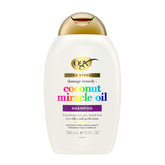 OGX Extra Strength Damage Remedy + Coconut Miracle Oil Shampoo for Dry, Frizzy or Coarse Hair, Hydrating & Flyaway Taming Shampoo, Paraben-Free, Sulfate-Free Surfactants, 385ml