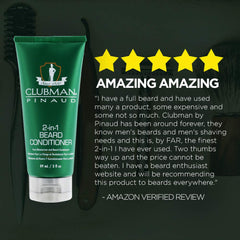 Clubman Pinaud 2-in-1 Beard Conditioner and Face Moisturizer, 3 oz x 2 pack