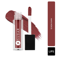 SUGAR Cosmetics Smudge Me Not Liquid Mini Lipstick - 12 Don Fawn