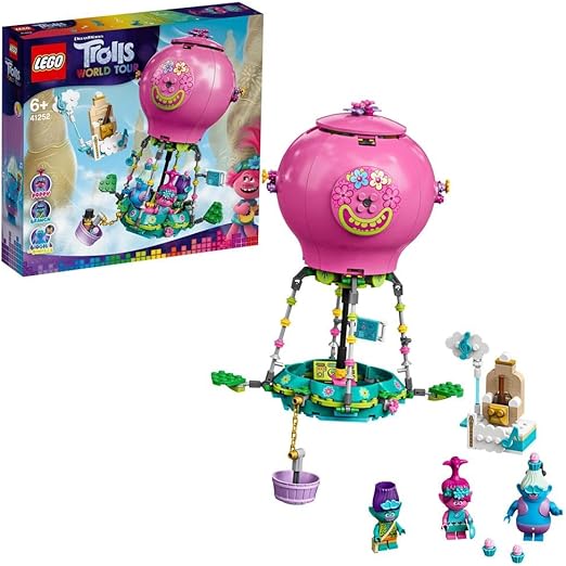 LEGO Trolls World Tour Poppy’s Hot Air Balloon Adventure 41252 Building Kit, an Ideal for Creative Play (250 Pieces)