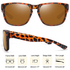 Joopin Sunglasses for Men Women, Fashion Polarized Sun Glasses Retro Square Shades UV Protection Driving