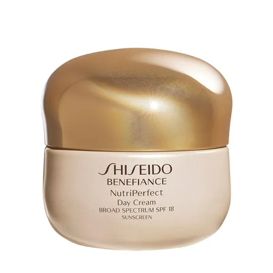 Shiseido Benefiance NutriPerfect Day Cream 50 mL Broad-Spectrum SPF 18 Moisturizer for Mature Skin Reduces Look of Wrinkles, Age Spots & Uneven Skin Tone