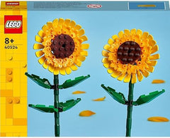 LEGO Sunflowers, Yellow Artificial Flowers Building Set, Display as a Bedroom Accessory or Floral Bouquet Home Decoration, Gift for 8 Plus Year Old Girls, Boys and Teenagers 40524