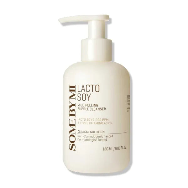 SOME BY MI Lacto Soy Mild Peeling Bubble Cleanser – 6.08oz, 180ml – Korean Vegan Blackhead Removing Face Wash with Konjac, Urea & Amino Acids for Face Texture & Dead Skin Care – Korean Skin Care