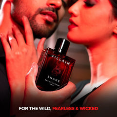 Villain Snake Perfume for Men, Eau De Parfum (EDP) -100ml, Premium Strong, Smoky, and Masculine Fragrance for Men, Best Gift for Men, Amberwood, Oakmoss, Patchouli, and Vetiver