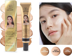 Matte Liquid Concealer Foundation New Formula Full Coverage Foundation Natural Moisturising Makeup Base Cream Smooth Long-Lasting Waterproof Oil Free Concealer Foundation 30 g (102 Nude)
