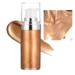 Liquid Body Shimmer, Silky Body Glitter Shimmer Oil, Body Highlighter Liquid Illuminator, Shimmer Lotion for Body Makeup, Cream Body Glow Bronzer Drops Luminizer (Bronze Drops)