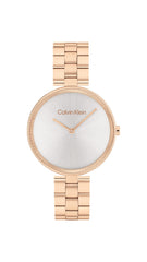 CALVIN KLEIN WOMEN'S BRACELET WATCH- Grey/Rose Gold