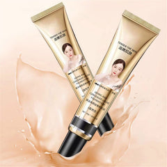 Full Coverage Liquid Foundation,Matte Concealer Smooth Makeup Base Cream,Full Coverage Foundation,Tender the Skin Foundation,Waterproof Long Lasting Oil Free Smooth Liquid Foundation (Natural)
