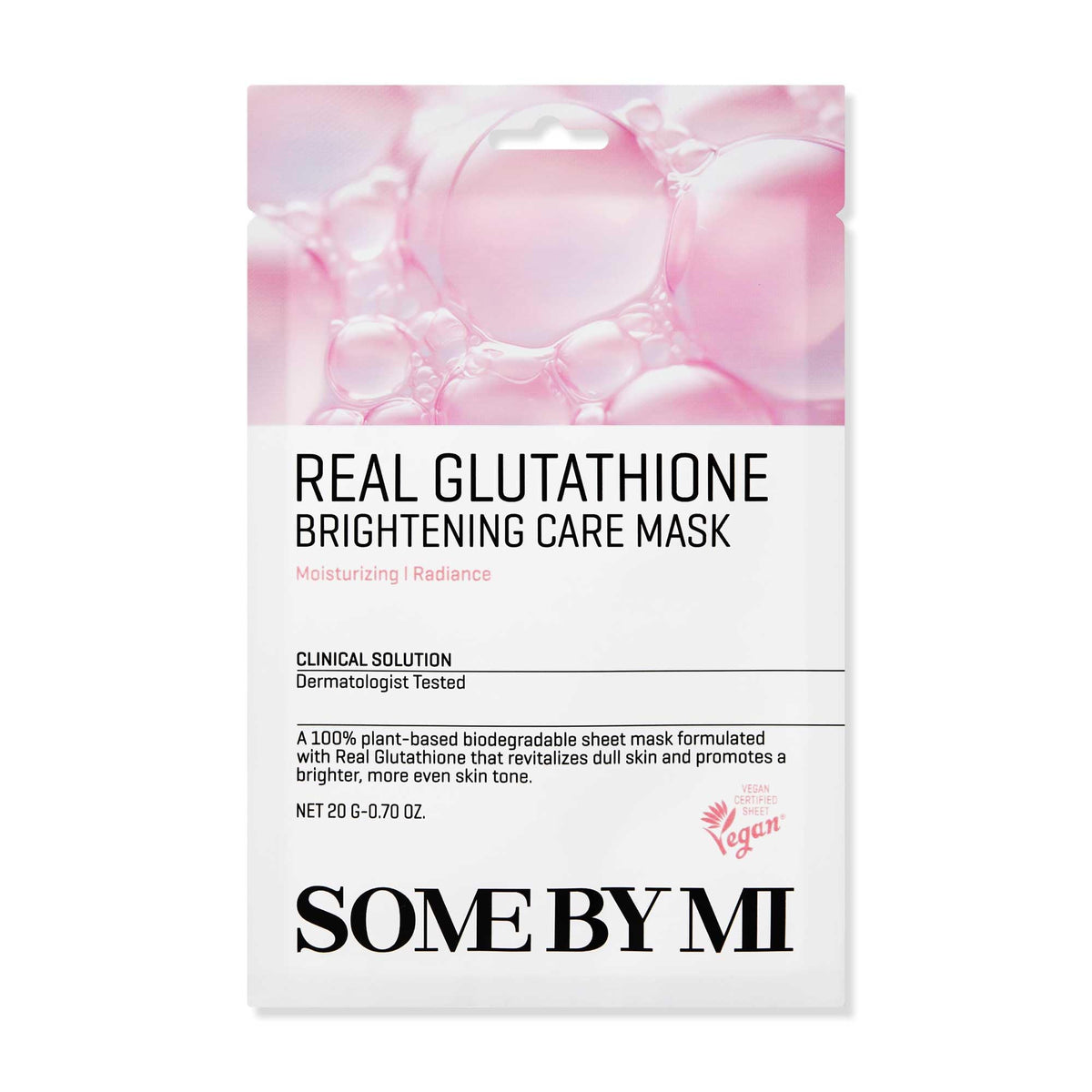 SOME BY MI Real Glutathione Brightening Treatment Mask - 10 Pack - Made with Glutathione for Dull Skin - Korean Vegan Daily Sheet Mask for Brightening and Hydrating - Korean Skin Care