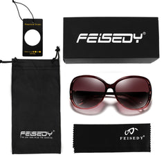 FEISEDY Women Oversized Polarized Sunglasses Ladies Large Shades Classic Fox Sunglasses B2730