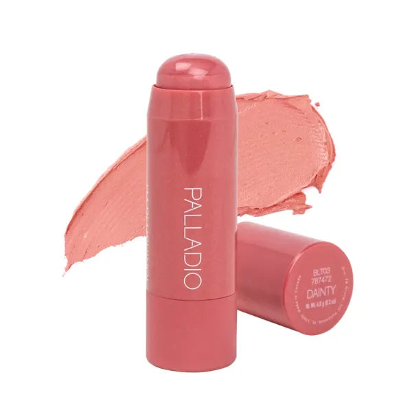 Palladio I'm Blushing 2-in-1 Cheek and Lip Tint, Buildable Lightweight Cream Blush, Sheer Multi Stick Hydrating formula, All day wear, Easy Application, Shimmery, Blends Perfectly onto Skin