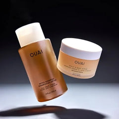OUAI Hair Care Set Clarifying Shampoo & Exfoliating Scalp Scrub Deep Cleansing & Balancing Hair Care Kit with Detox Shampoo & Travel Size Sugar Scrub for Scalp