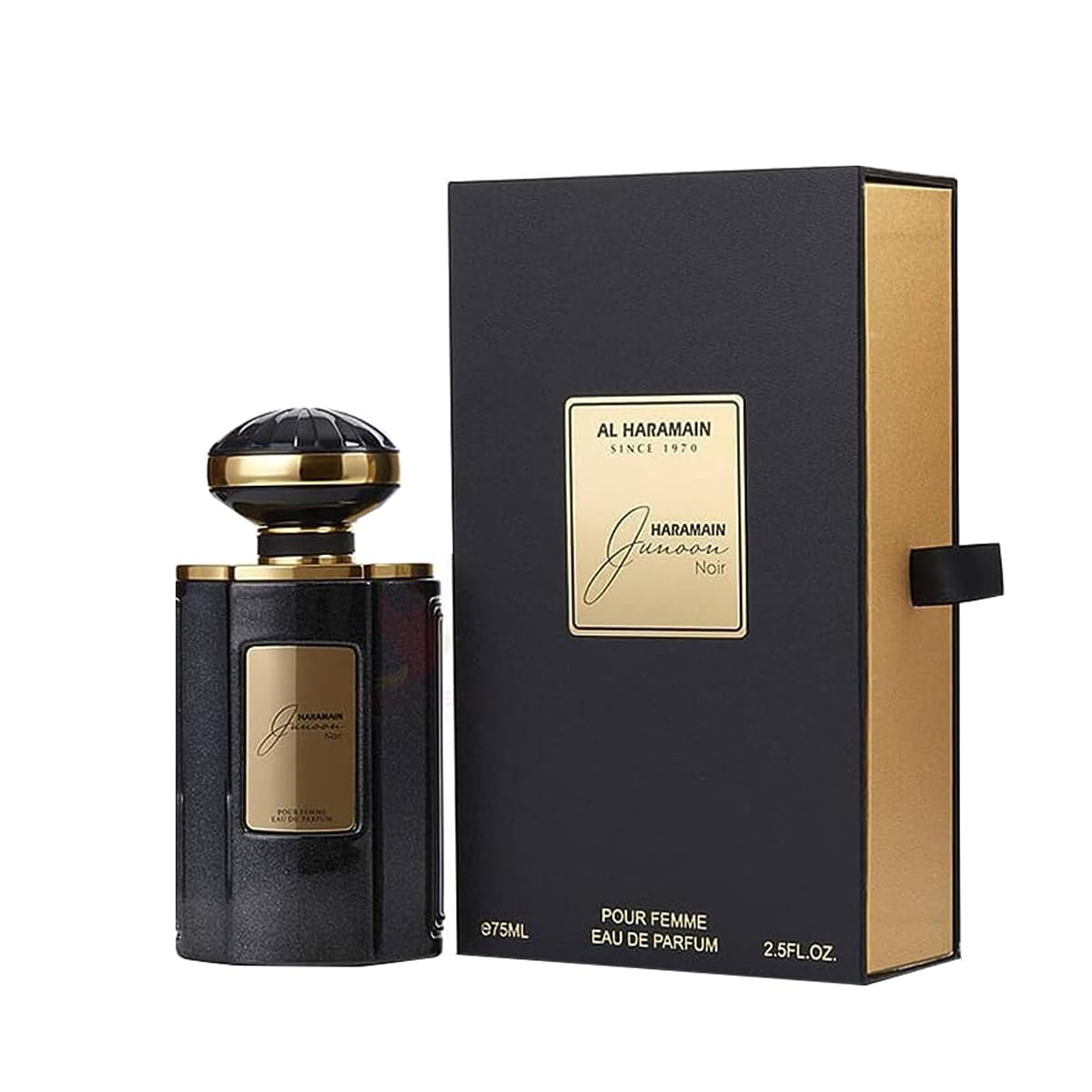 Al Haramain Junoon Noir Eau de Perfume for Unisex, 75 ml