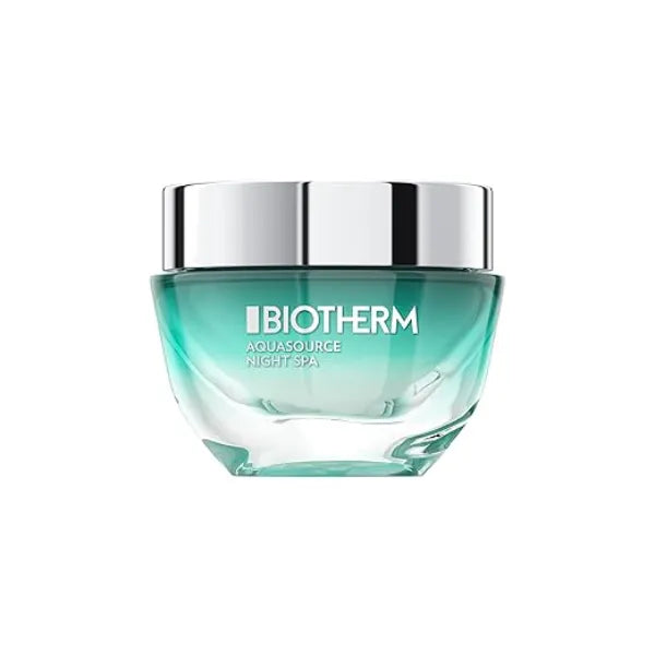 Biotherm Aquasource Night Spa, Night Leave-On Gel Moisturizer with Aquasource Hydrating Formula & Biotech Plankton, Replenishes, Smoothes Skin Overnight, Spa Like Moisture Experience, 1.7 Fl. Oz.