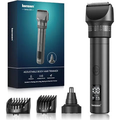 Kensen Beard Trimmer for Men - Hair Clippers with 42 Adjustable Length Settings, Professional Mens Grooming Kits Precision Trimming for Beard Facial Nose Trimmer IPX6 Waterproof LED Display Mustache Trimmer
