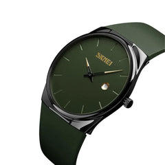 Skmei Unisex Unisex Analog Quartz Slim Fit Polyurethane Wrist Watch 1509 - Army Green