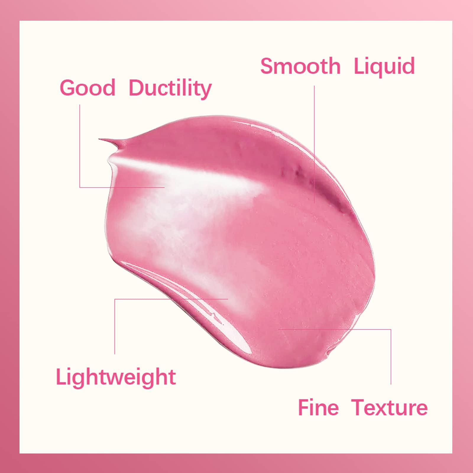 Erinde Liquid Blush Waterproof, milk jelly blush, Contouring cream blush,cream blush Long-Lasting, blush on With brush head,Soft Velvet Silk Texture,Improves Complexion,High-Pigment Colour 02#