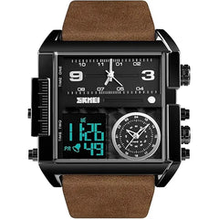 SKMEI Square Watches for Men, LED Backlight Large Screen , Waterproof