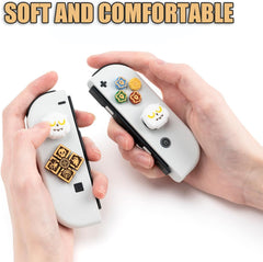 JOWILIN Cross D-Pad Button Caps Thumb Grips Set, Cute ABXY Key Buttons Sticker, Cartoon Owl Silicone Joystick Cover Caps Compatible with Nintendo Switch/OLED