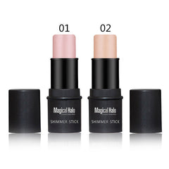 Highlighter Stick, Concealer Sticks Highlighting Powder Creamy Silver Gold Shimmer Bronzer Highlighter Makeup for Face Repairing Flawles(#1)