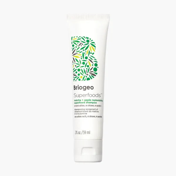 Briogeo Superfoods Matcha + Apple Replenishing Shampoo, Supports Healthy, Balanced Hair and Scalp, Shampoo for All Hair Types and Textures, Enhances Shine, Vegan, Cruelty-Free