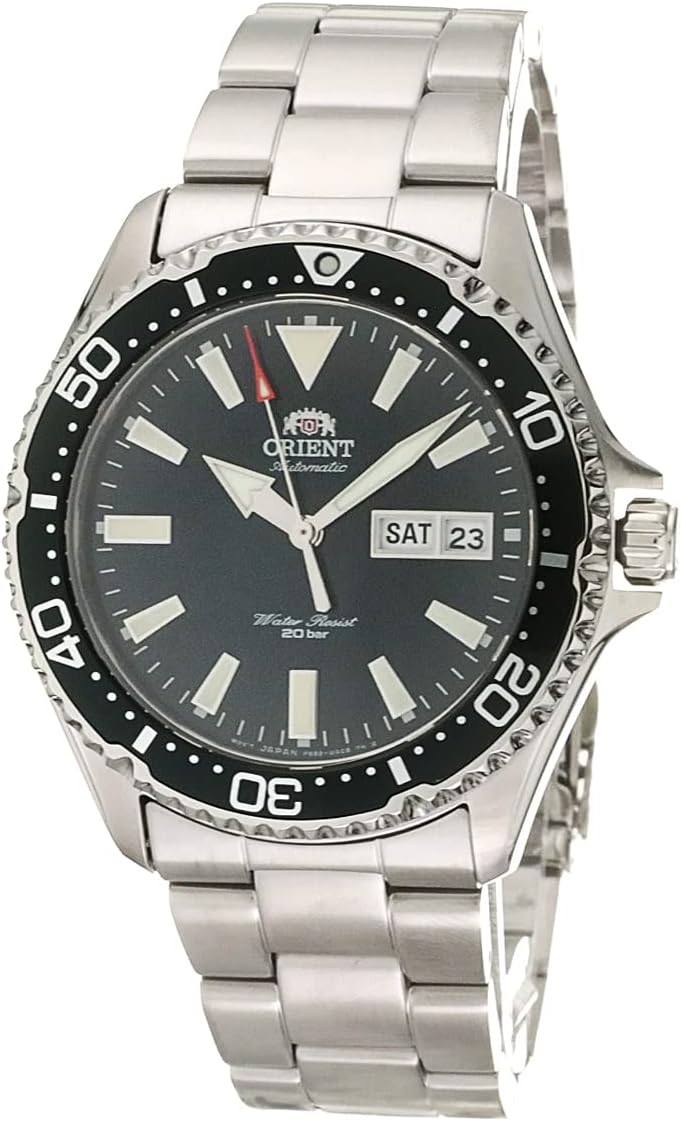 Orient RA-AA0004 Diver Mako Automatic Mechanical Analog Wrist Watch for Men, 41.8 mm Case Size, Silver