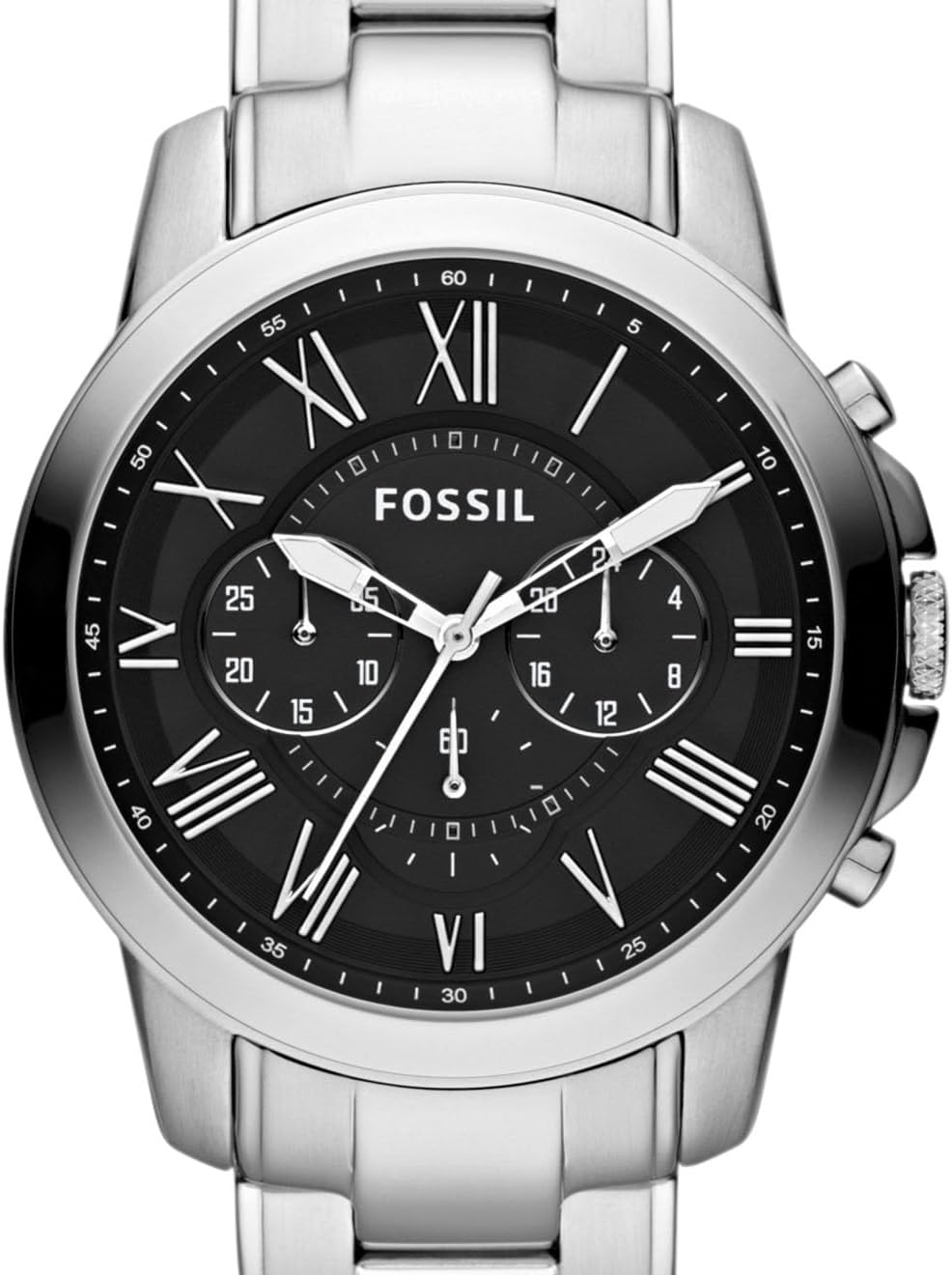 Fossil Men's Quartz Watch, Chronograph and Stainless-Steel Silver