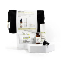 Replenix Discoloration Essentials 3 Step Brightening Medical-Grade Trial Kit (Set Includes Travel-Size Glycolic Acid Resurfacing Cream, Vitamin C Pro Collagen Serum, Brightening Eye Cream)