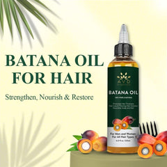 AVD Organics Batana Oil for Hair | 100% Pure & Natural batana oil for Hair, Skin moisturizer, Eyebrows | Ideal for Men & Women - 120ML