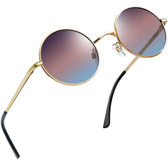 Joopin Round Polarized Sunglasses for Men Women, UV Protection Sun Glasses Small Circle Hippie Lennon Shades Sunglasses