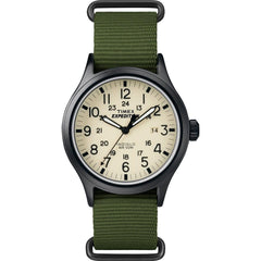 Timex Expedition Scout Nylon Strap Gents Watch - Green/Natural/Black