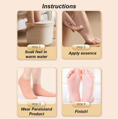 Paratoland 2 Pairs Silicone Socks for Dry Cracked Feet - Silicone Moisturizing Socks for Women - Foot Care Silicone Socks - Spa Gel Socks Foot Care After Pedicure