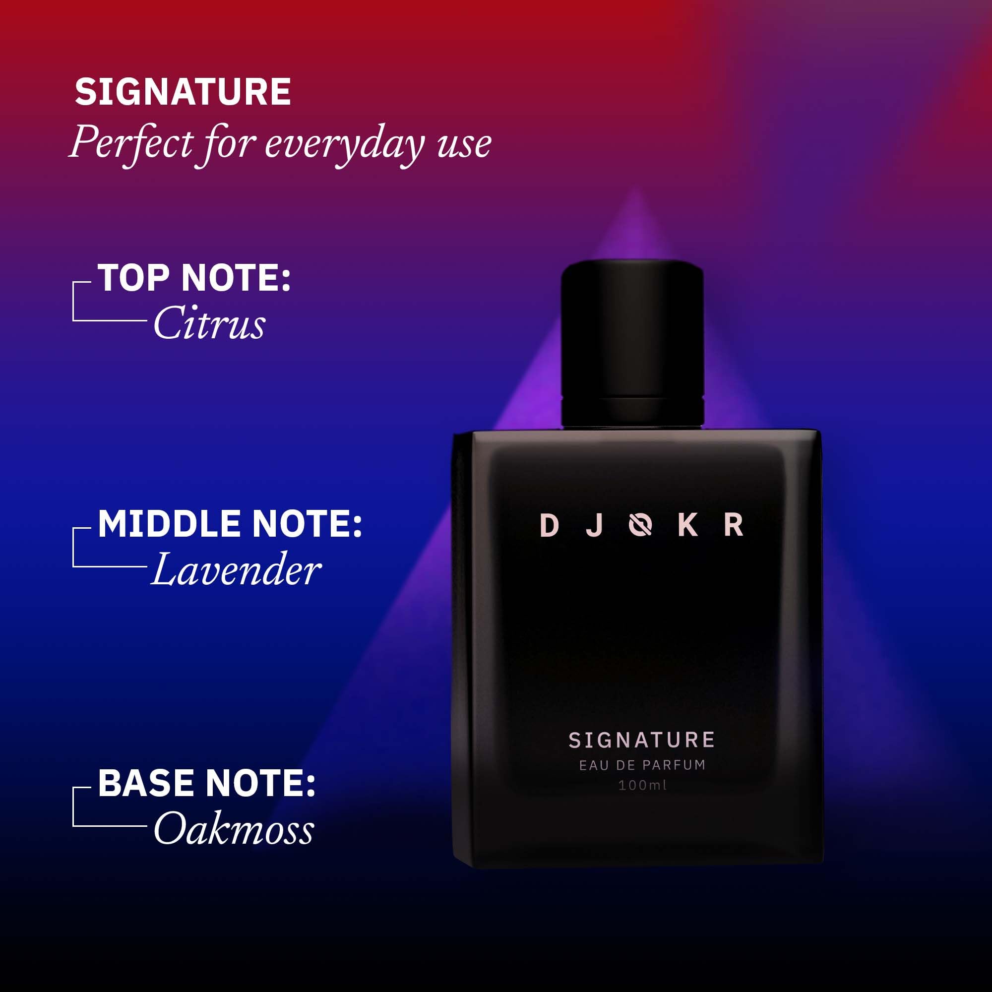 Djokr Signature Perfume For Men 100 ml | Eau De Parfum | Premium Luxury Long Lasting Fragrance Spray