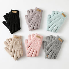 ELECDON Winter Touchscreen Gloves, Women's Winter Touchscreen Gloves with Fleece Lining, Warm Knit Gloves with Elastic Cuffs for Cold Weather - Pink/Grey/Black/Khaki