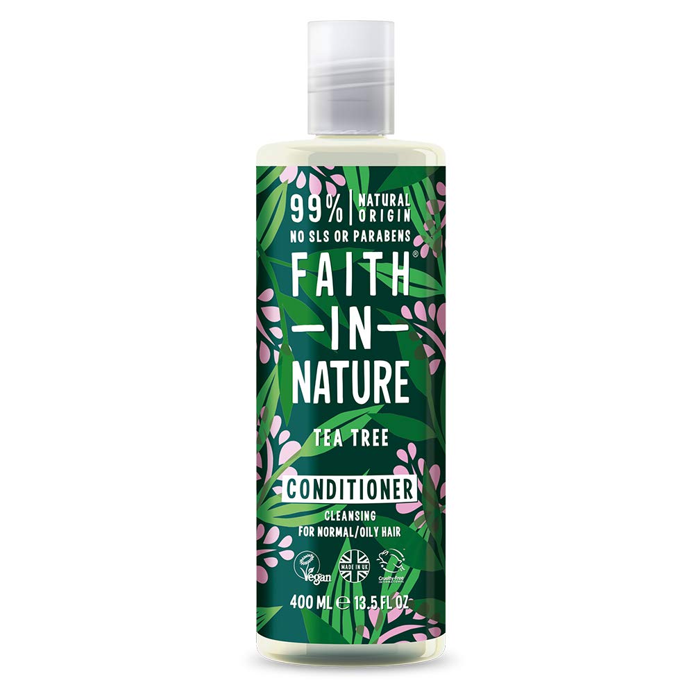 Faith in Nature | 400 ml | Cleansing Conditioner | Tea Tree | 99% Natural Origin | For Normal/Oily Hair | No SLS or Parabens | Vegan & Cruelty-Free