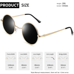 Joopin Round Polarized Sunglasses for Men Women, UV Protection Sun Glasses Small Circle Hippie Lennon Shades Sunglasses