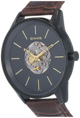 Sonata Black Dial Analog watch For Men-NR7133NL02