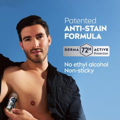 NIVEA MEN Antiperspirant Roll-on for Men, Black & White Invisible Protection Original, 2x50ml