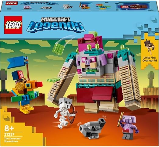 LEGO Minecraft Legends The Devourer Showdown Set featuring Popular Characters, Building Toys for Kids, Boys & Girls aged 8 Plus with Figures and Diamond Sword, Gift for Gamers 21257