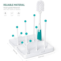 Termichy Travel Baby Bottle Drying Rack, Compact Size with Large Capacity for Working Mom, Visit Families, Friends or Camping with Baby Teal