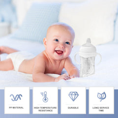 Viitech Bottle Handle Holder for Avent Natural Wide Neck Standard PP Plastic Baby Bottle 2 Red, 2 Blue, 1 White (Pack of 5)