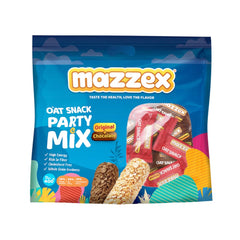 Mazzex Oat Snack Party Mix 400g (40 Bars) | Original & Chocolate Flavored Oat Bars | Healthy Snack, Low Sugar, High-Fiber Energy & Breakfast Bar | Whole Grain Ready-to-Eat Treat for Kids & Adults